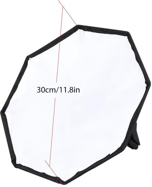 Andoer Universal Softbox-Diffusor für externe Speedlights, tragbar, 30 cm, Schwarz - Bild 1