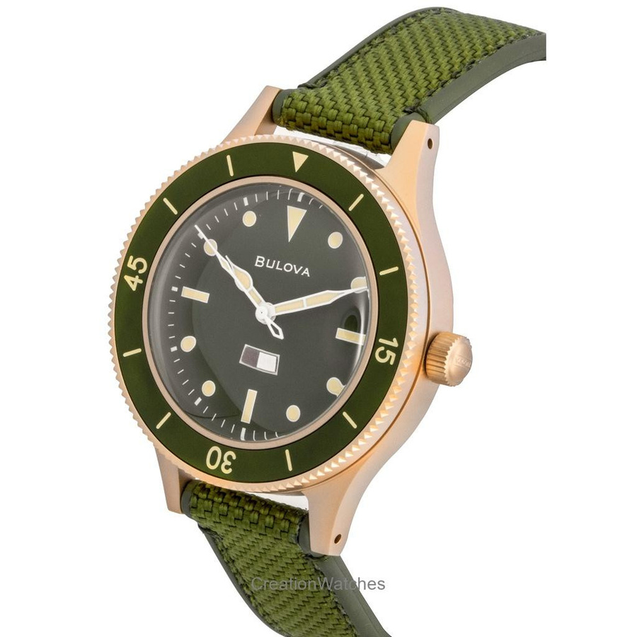 Bulova Herrenuhr Automatik, Edelstahl, Grün, 41 mm, 20 ATM - Bild 3