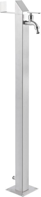 GardWell Wasserzapfstelle Comfort Line aus gebürstetem Edelstahl in Silber - Bild 1