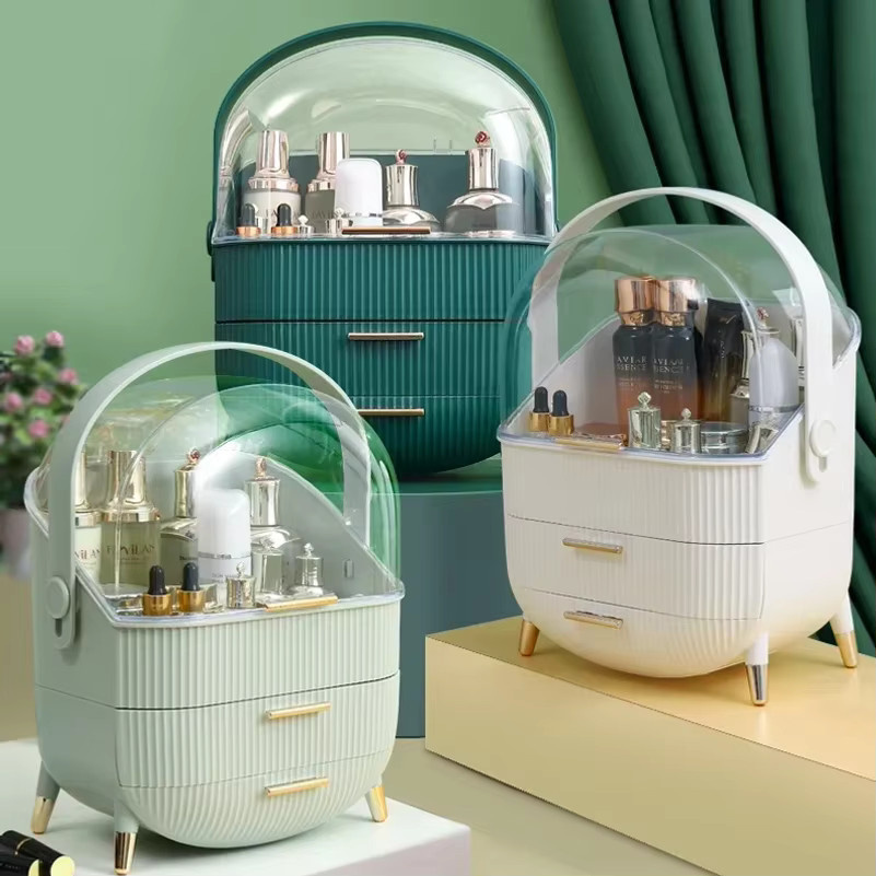 Staubdichte und wasserfeste Kosmetik-Aufbewahrungsbox aus Kunststoff für dein Badezimmer oder Make-up-Schubladen - Bild 2
