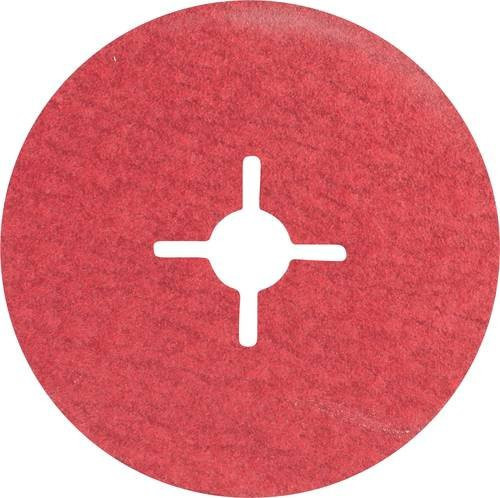 PFERD CO-COOL Keramikkorn Fiberscheibe für kühlen Schliff auf Edelstahl, Farbe: rot, Durchmesser: 100 mm, Körnung: 120, 25 Stück - Bild 1