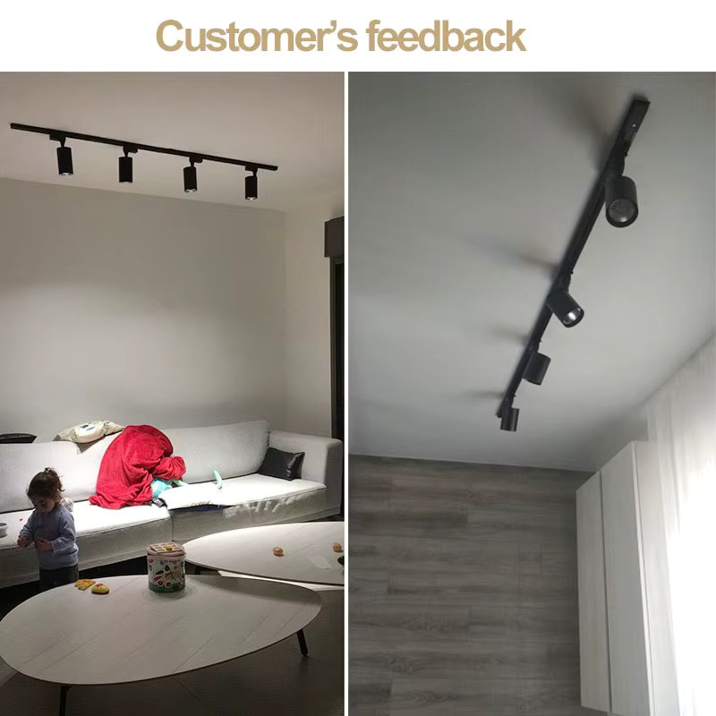 CANMEIJIA COB-Schienenleuchte Set, LED-Schienenlampe in Schwarz, moderne Downlight-Beleuchtung für Schlafzimmer und Geschäftsbereiche - Bild 2