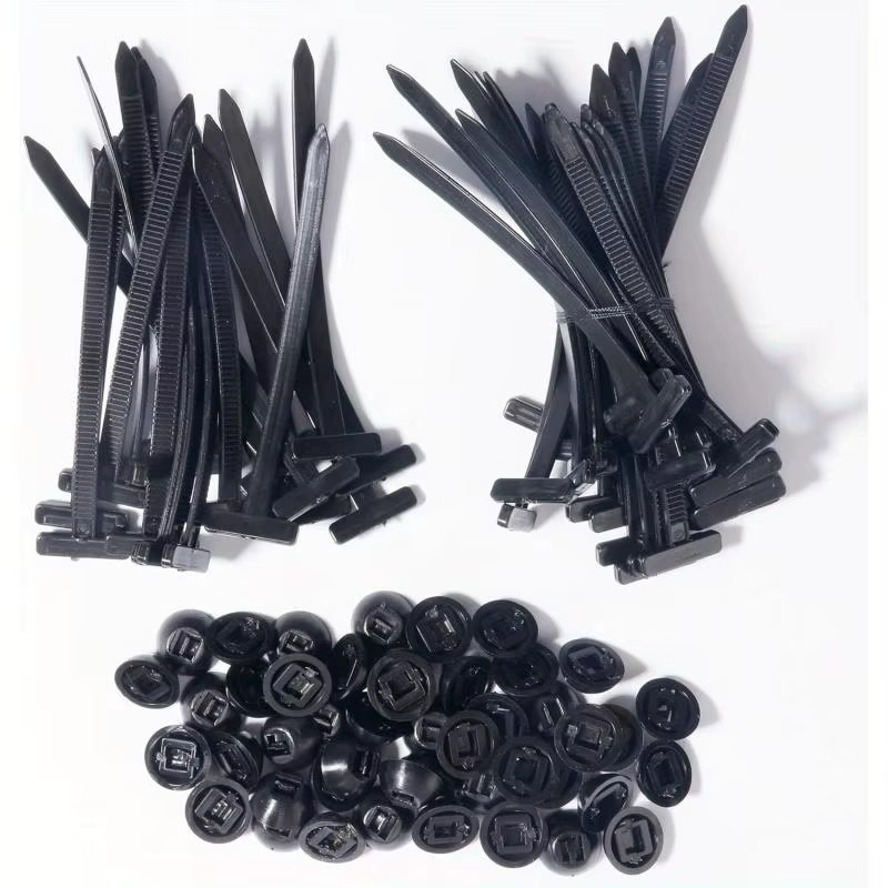 Wiederverwendbare Nylon Kabelbinder aus Kunststoff in Schwarz, 50 Stück - Bild 3
