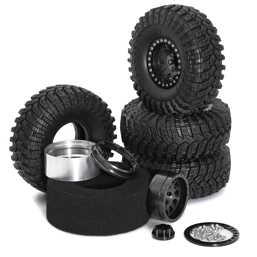 RS Beadlock-Räder und Reifen, 4-teiliges Set, 1,9'', -8,9 mm Felgenversatz - Bild 2