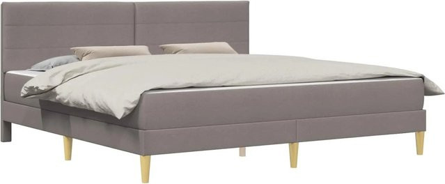 vidaXL Bettrahmen modern in Taupe mit Polsterung B/T/H: 200 x 200 x 206 cm - Bild 1