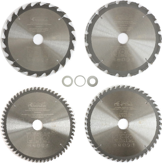 Walter HW-Sägeblattset 4-teilig Ø 210 mm aus Stahl, silber, carbide-tipped für Holz, Metall und Kunststoff - Bild 1
