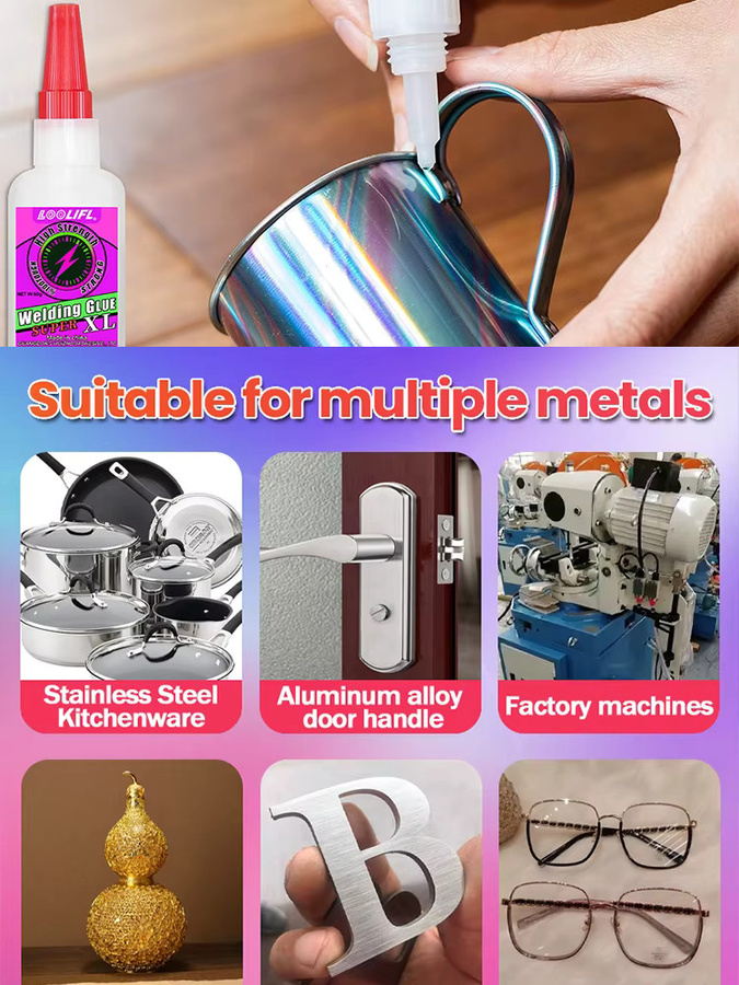 LOOLIFL Sekundenkleber Set, 5 Stück à 50 g, hochfester Universalkleber für Holz, Keramik und Metall, transparent - Bild 6