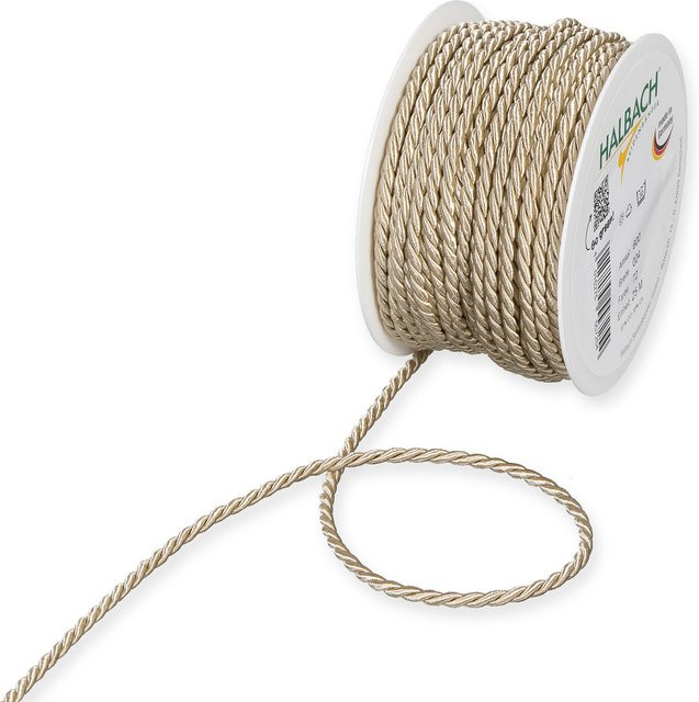 Halbach Kordel 4mm 5m Natur aus Acetat, Baumwolle und Polyester - Bild 1