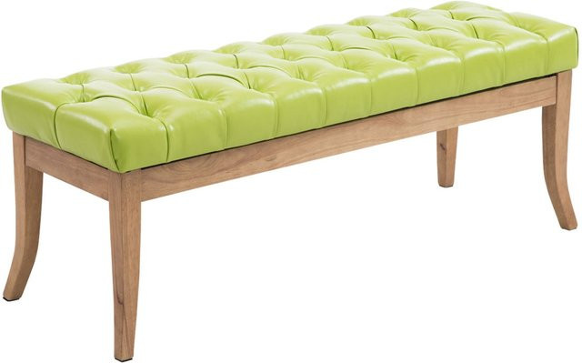 TPFLiving Sitzbank Romeo Chesterfield aus Kunstleder in Grün - Bild 1