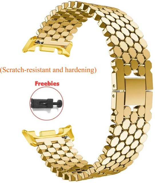 A-LING. Uhrenarmband Metalllegierung, Gold, Damen - Bild 1