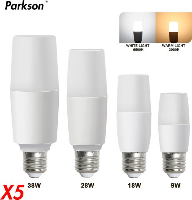 5er Set PARKSON LED Glühbirnen E27 Warmweiß 220V für Innenräume - Bild 1