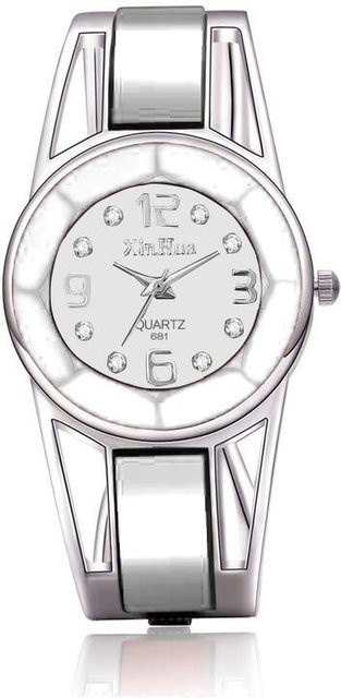 Armbanduhr Edelstahl, Quarz, Weiß, Damen - Bild 1