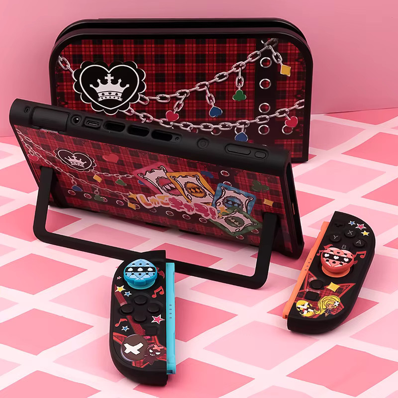 LISM Schutzhülle mit Amu-Motiv für Nintendo Switch 2, schwarze abnehmbare PC-Hartschale inklusive Daumengriffkappen - Bild 2