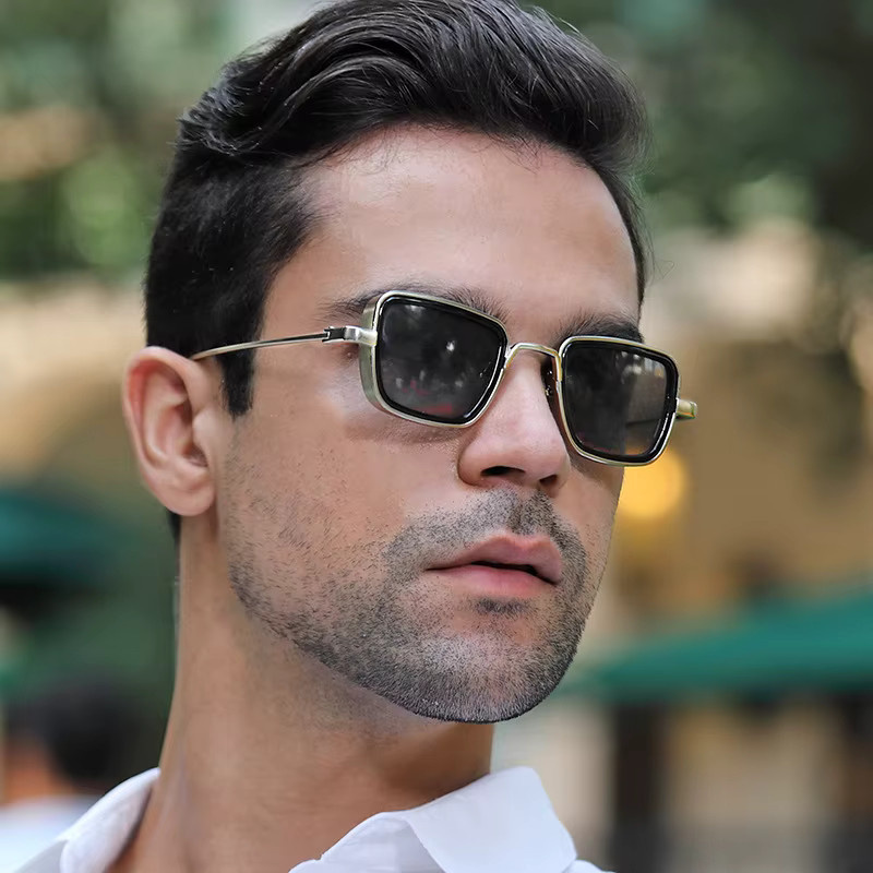 RUISIMO Sonnenbrille, Herren, Vollrand, quadratisch, Metall, gold - Bild 1