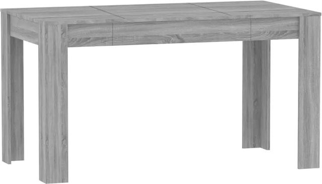 vidaXL Esstisch in Grau Sonoma aus Holzwerkstoff, B/T/H: 140 x 74,5 x 76 cm - Bild 1