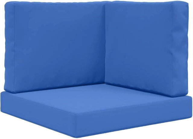 vidaXL Sofakissen für Draußen 3-teiliges Set aus Polyester in Türkis und Blau - Bild 1