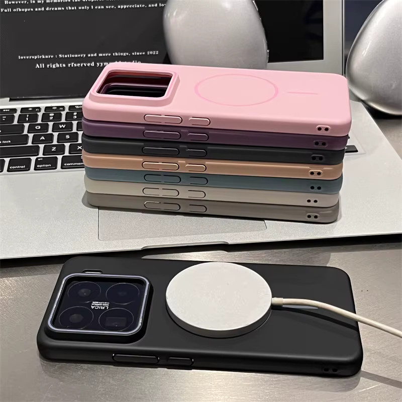 Hautfreundliche magnetische PC Schutzhülle für Xiaomi Mi 17T, 15T, 13 Pro Ultra und 17 Pro Max in Beige mit MagSafe Unterstützung - Bild 5