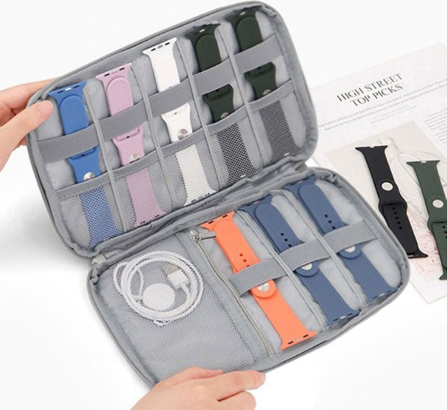 Aufbewahrungstasche für Apple Watch und Schmuck, Silikon, Schwarz - Bild 1
