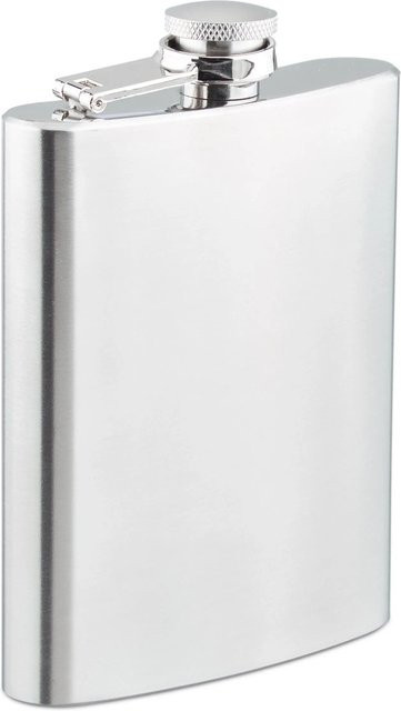 Relaxdays Flachmann Set aus Edelstahl in Silber mit Trichter und 4 Bechern à 200 ml - Bild 1