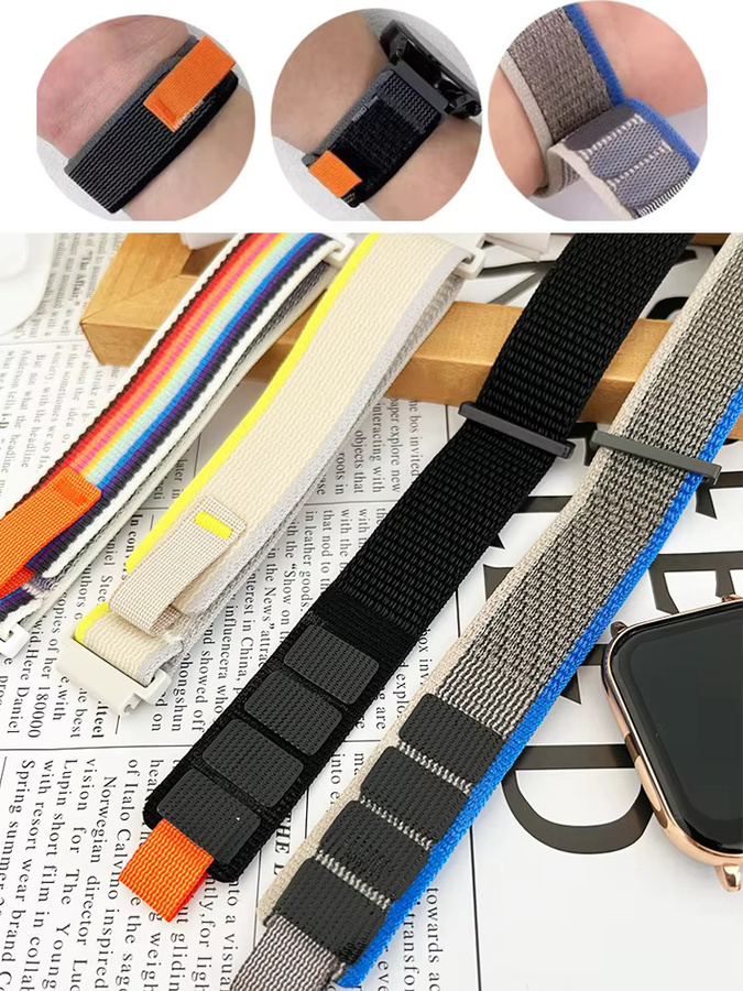Nylon Trail Loop Armband, Schwarz, Unisex - Bild 4