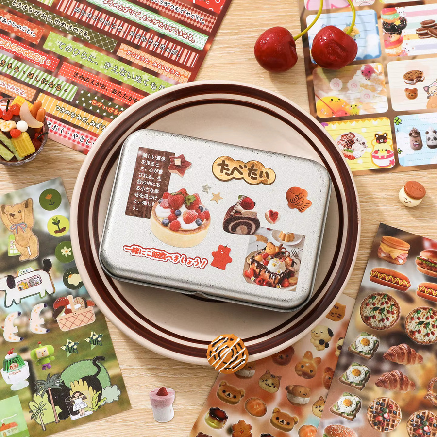 Kawaii Food Animal Sticker Book mit über 1000 bunten Aufklebern auf 30 Seiten für Scrapbook und Tagebuch-Dekoration, Mehrfarbig - Bild 4