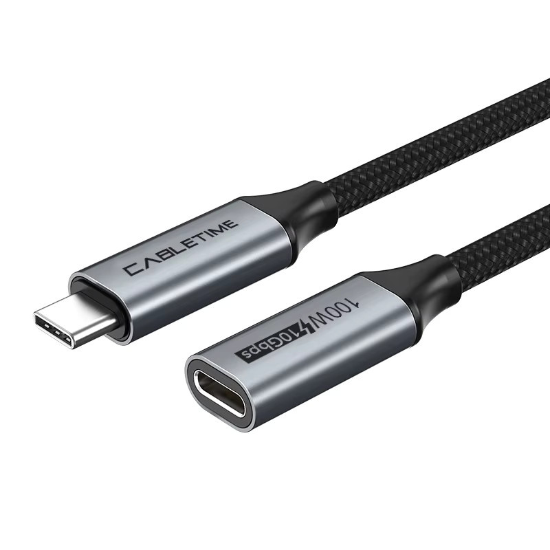 CABLETIME USB-C-Verlängerungskabel Gen 2 mit 10 Gbit/s und PD100W Schnellladefunktion Stecker auf Buchse - Bild 5