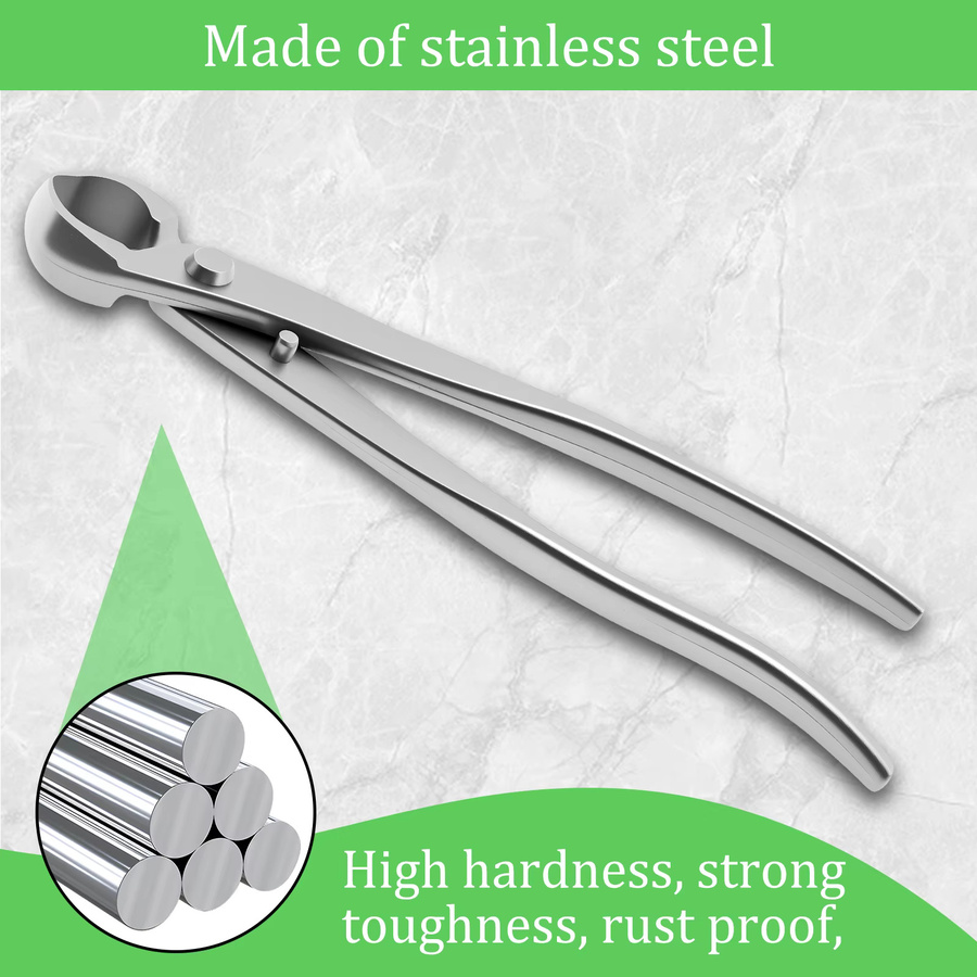 Toorise Bonsai-Pflegeset aus Edelstahl in Silber mit ergonomischen Griffen - Bild 4
