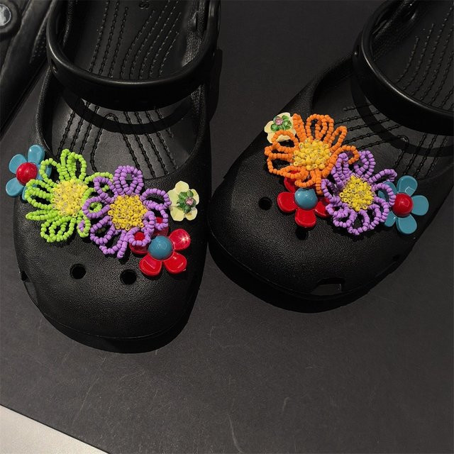 SMATLELF Perlen-Sonnenblumen-Schuh-Charms, Ballettschuh-Blumen-Set - Bild 1