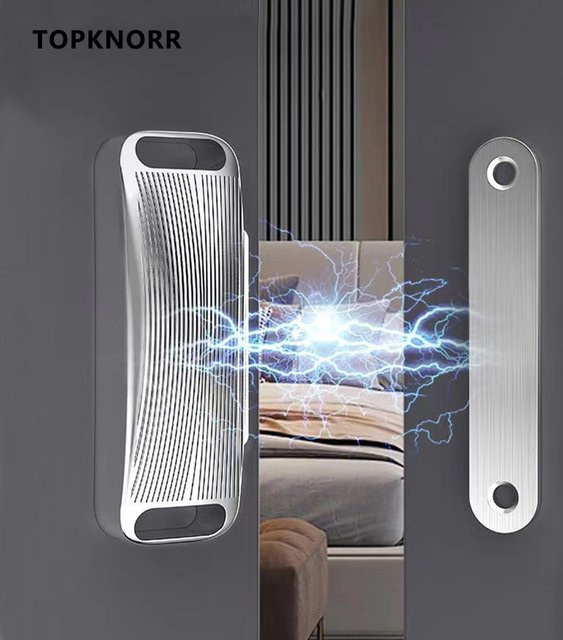 TOP KNORR Magnetischer Schranktürverschluss ohne Bohren in Silber - Bild 1