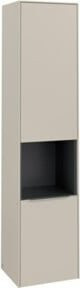 V&B Hochschrank Subway 3.0 in Cashmere Grau mit Glastüren und offenem Fach, B/T/H: 40 x 36,2 x 171 cm - Bild 1