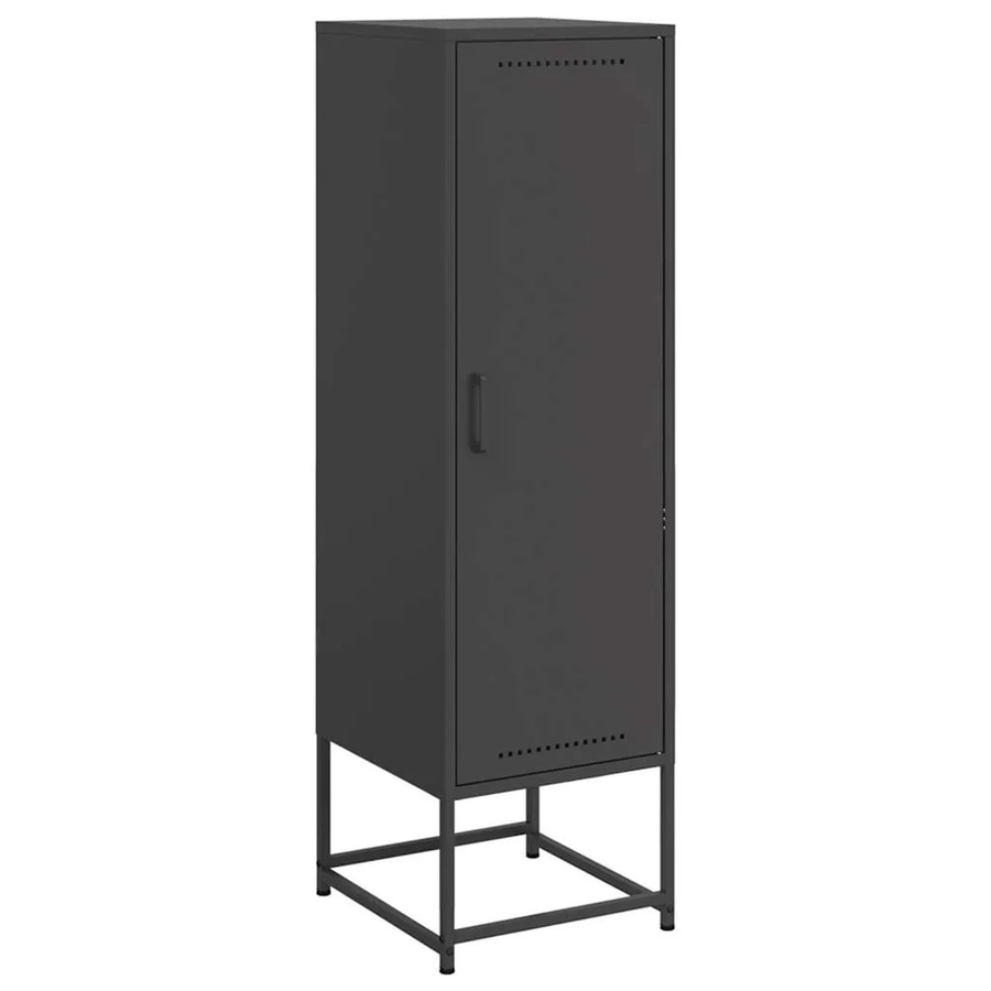 vidaXL Highboard in Schwarz aus Stahl im Industrie-Stil, B/T/H: 36 x 39 x 123 cm - Bild 2
