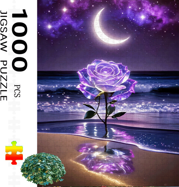 AZNM Nachtstrandrose Puzzle, 1.000 Teile - Bild 1
