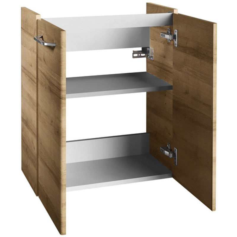 Fackelmann Waschbeckenunterschrank Milano in Eiche braun, B/T/H: 52 x 27,5 x 61 cm - Bild 4