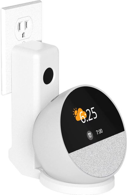 Wandhalterung für Echo Dot Gen 5 mit platzsparender Kabelmanagement und kindersicherem Design in Schwarz oder Weiß - Bild 1