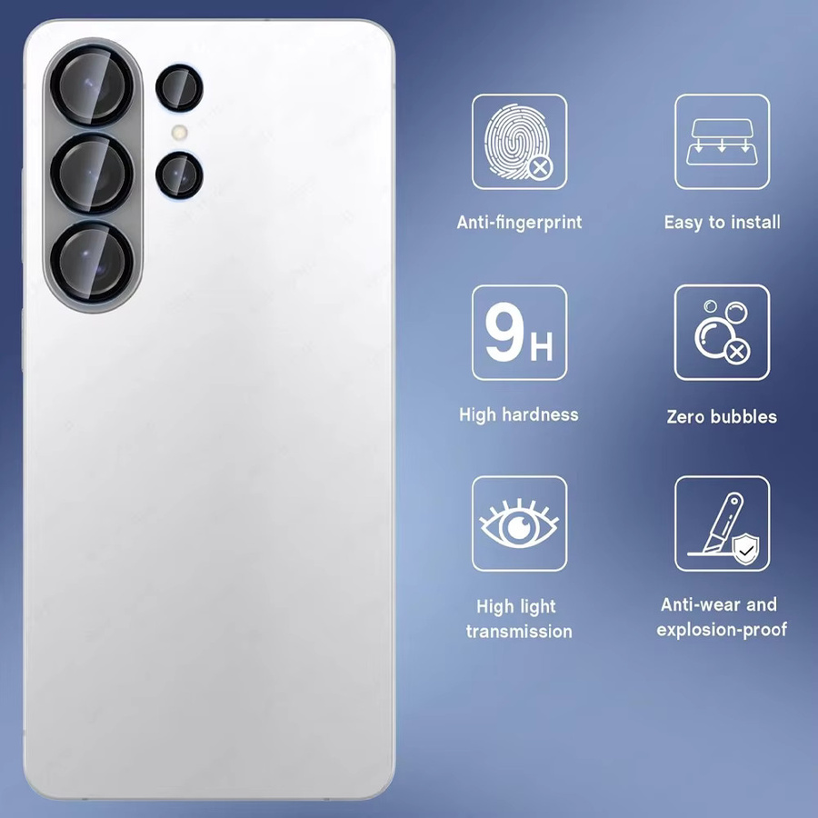 Objektivring aus Metall für Samsung Galaxy S26 Ultra mit 3D-Kameraglas Rückseitige Kameralinsenabdeckung Zubehör - Bild 4