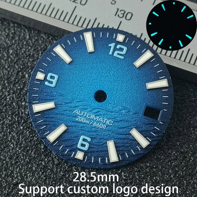 Zifferblatt Meerestil, 28,5 mm, mechanisches Uhrwerk, Bunt - Bild 1
