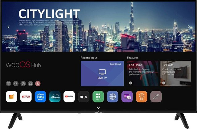 LG Smart-Tech QLED Fernseher 55 Zoll 4K UHD in Schwarz B/H: 123 x 77 cm - Bild 1