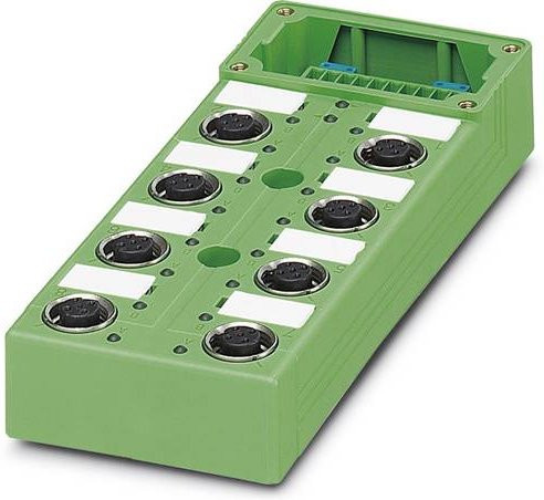 Phoenix Contact Sensor/Aktorbox SACB-8/8-L-C GG SCO 1516768 passiv, M12-Verteiler mit Metallgewinde, grün - Bild 1