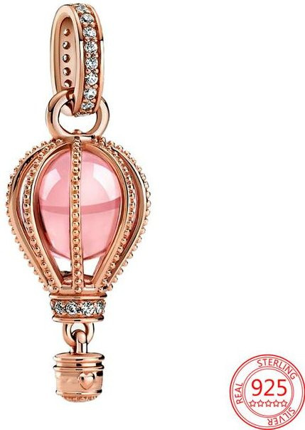 Allbestart Charms, 925 Silber, Roségold, Perle, Zirkonia, Damen - Bild 1
