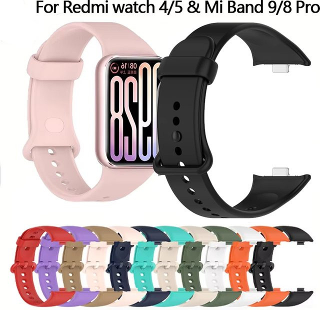 Silikonarmband für Xiaomi Smart Mi Band 8 Pro/9 Pro, Schwarz - Bild 1