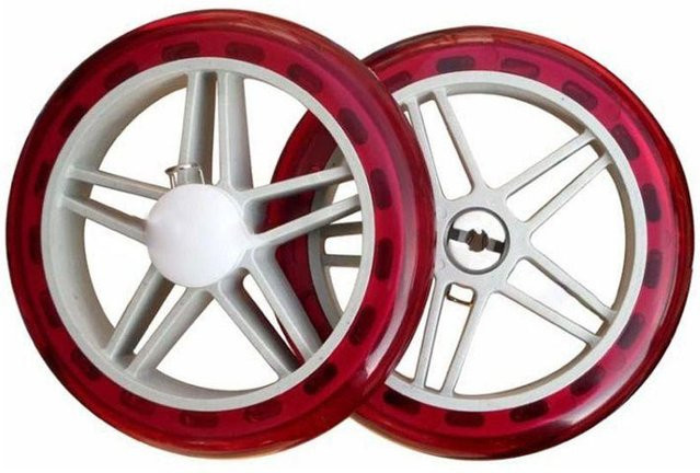 Verschleißfeste Ersatzrolle für Einkaufswagen und Rollstühle von DZrudundianzi, Farbe: Rot, Durchmesser: 14 cm - Bild 1
