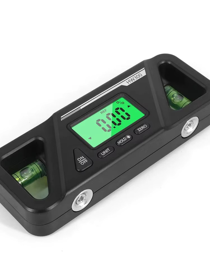 Voktta HW-300 Digitaler Neigungsmesser und Winkelmesser mit Wasserwaage, Magnet, LCD-Display und Datenspeicherung, Grün - Bild 5
