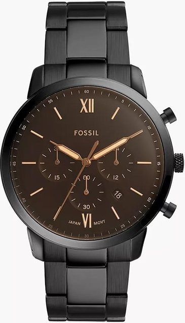 Fossil Neutra Chronograph Herrenuhr, Quarz, Edelstahl, 44 mm, grau - Bild 1