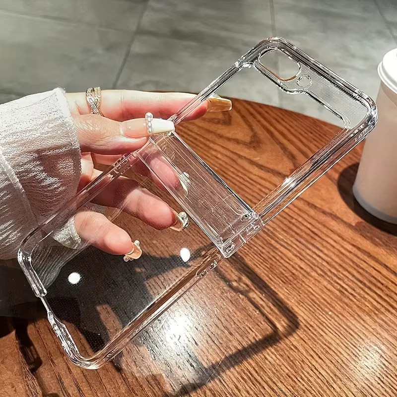 Transparente Anti-Drop Hartschale PC Schutzhülle für Samsung Galaxy Flip 6, Flip 5, Flip 4 und Flip 3 - Bild 2