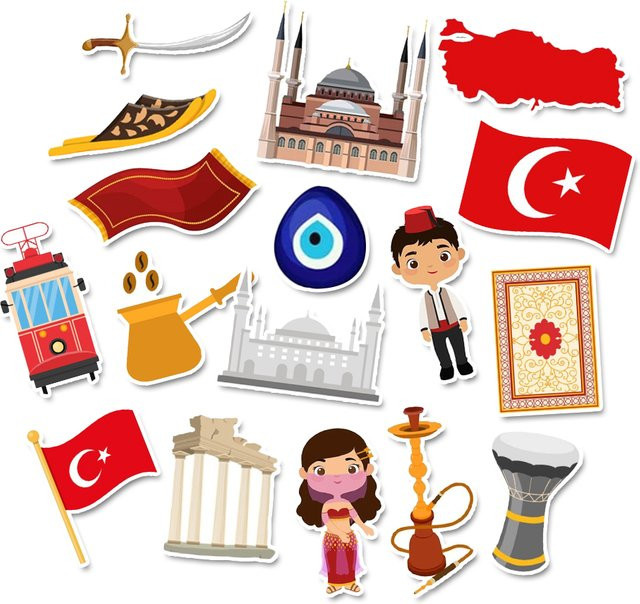 Türkei Reise-Aufkleber-Set für Planer, Laptop und Basteldekoration, Mehrfarbig - Bild 1