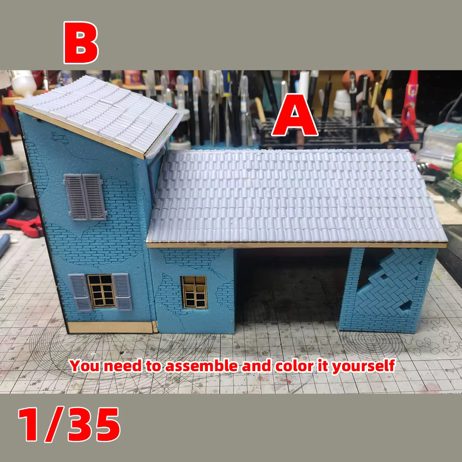 CorMake Architekturmodell-Bausatz Zweistöckiges Haus Villa Residenz, Maßstabsmodell-Bausatz, 1:35 - Bild 4