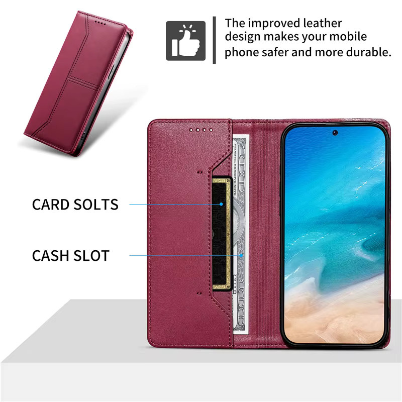 Luxuriöse magnetische Leder-Handyhülle im Wallet-Design für Xiaomi Redmi Note 15 Pro 4G und Note 15 Pro Plus 5G, Farbe: Grün - Bild 3