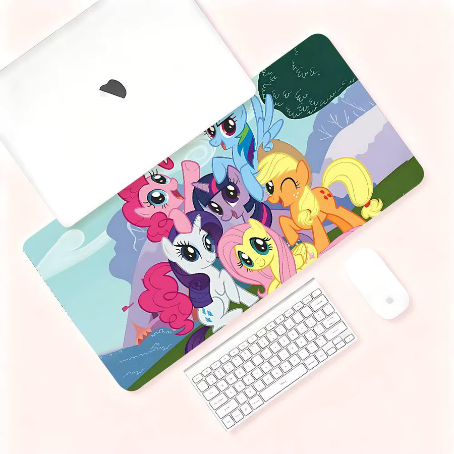 Kayou Kawaii Mauspad mit My Little Pony Cartoon-Design, große Schreibtischunterlage für Laptop und Tastatur, Multicolour - Bild 4