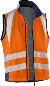 Kübler Workwear PSA Weste REFLECTIQ 2 in Warnorange/Dunkelblau Größe S - Bild 1