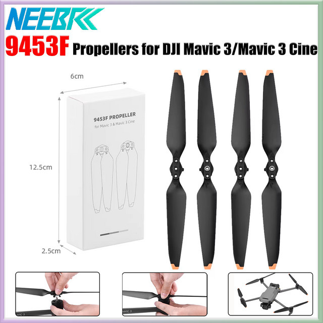 DJI Propeller 9453F für Mavic 3 und Mavic 3 Cine Quick Release Faltbare Ersatzpropeller in Schwarz und Silber - Bild 1